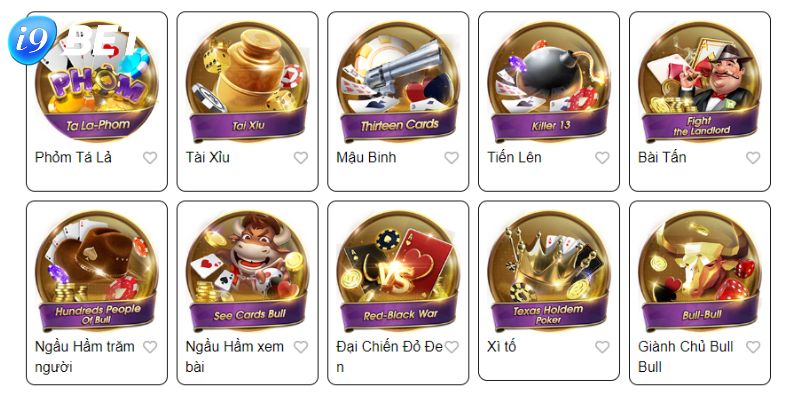 Khám phá những game bài i9Bet được yêu thích nhất